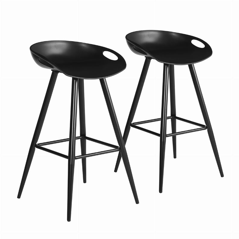 Modern 27.6in Plastic Barstools Set of 2