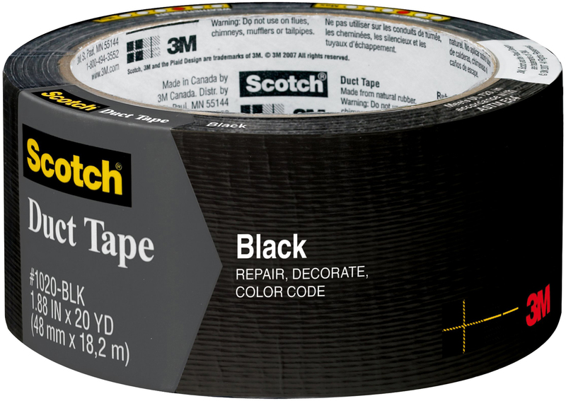 1020-Blk-A 2X20Yd Black Duct Tape