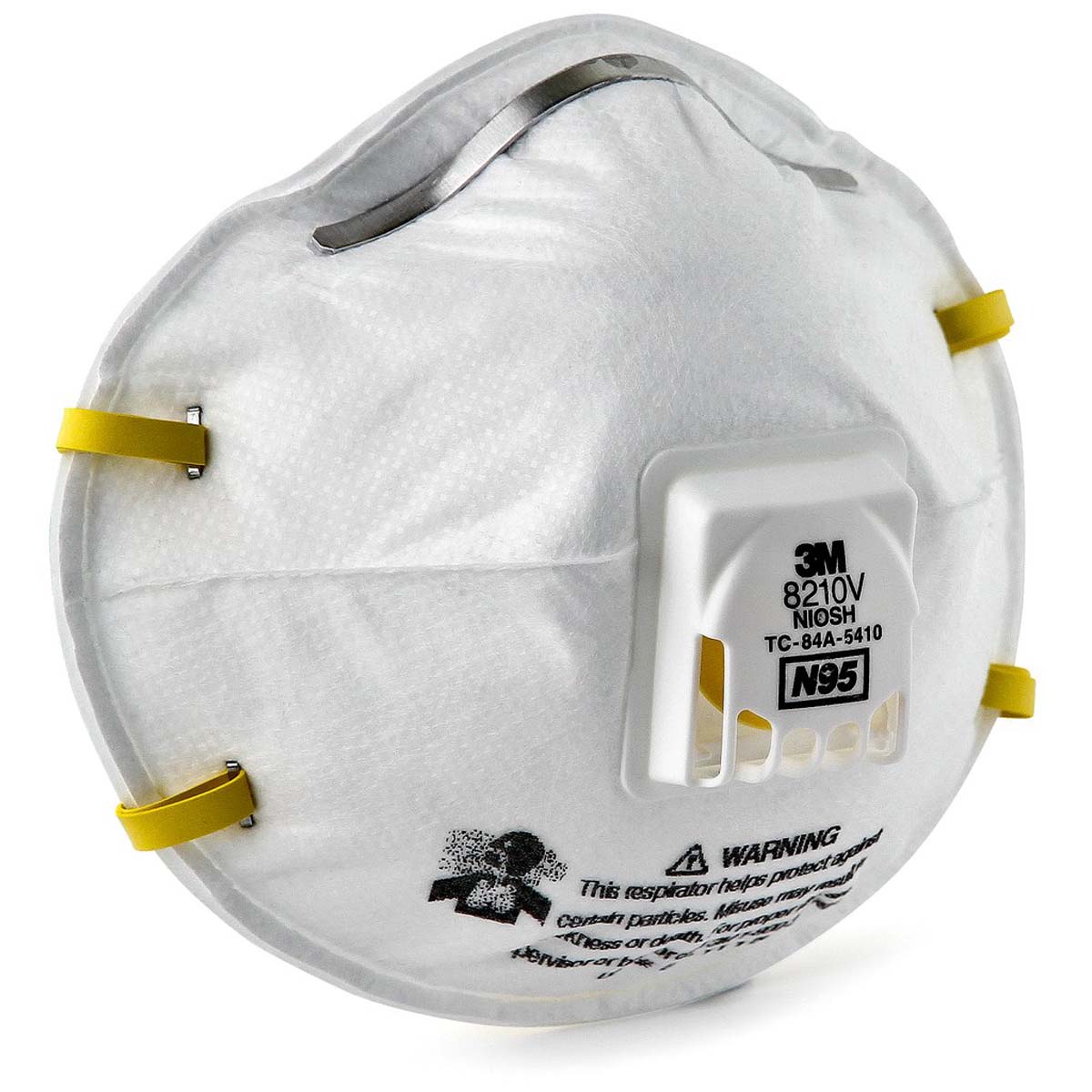 Particulate Respirator Face Mask 8210V, N95, Cool Flow Valve, 10 per box