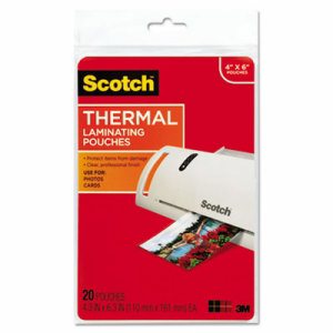 Photo Size Thermal Laminating Pouches, 5 mil, 6 x 4, 20/Pack
