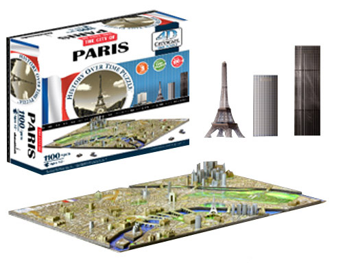 4D Paris Skyline Time Puzzle