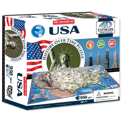 4D USA Cityscape Time Puzzle