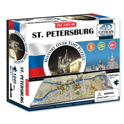 4D Saint Petersburg, Russia Cityscape Time Puzzle