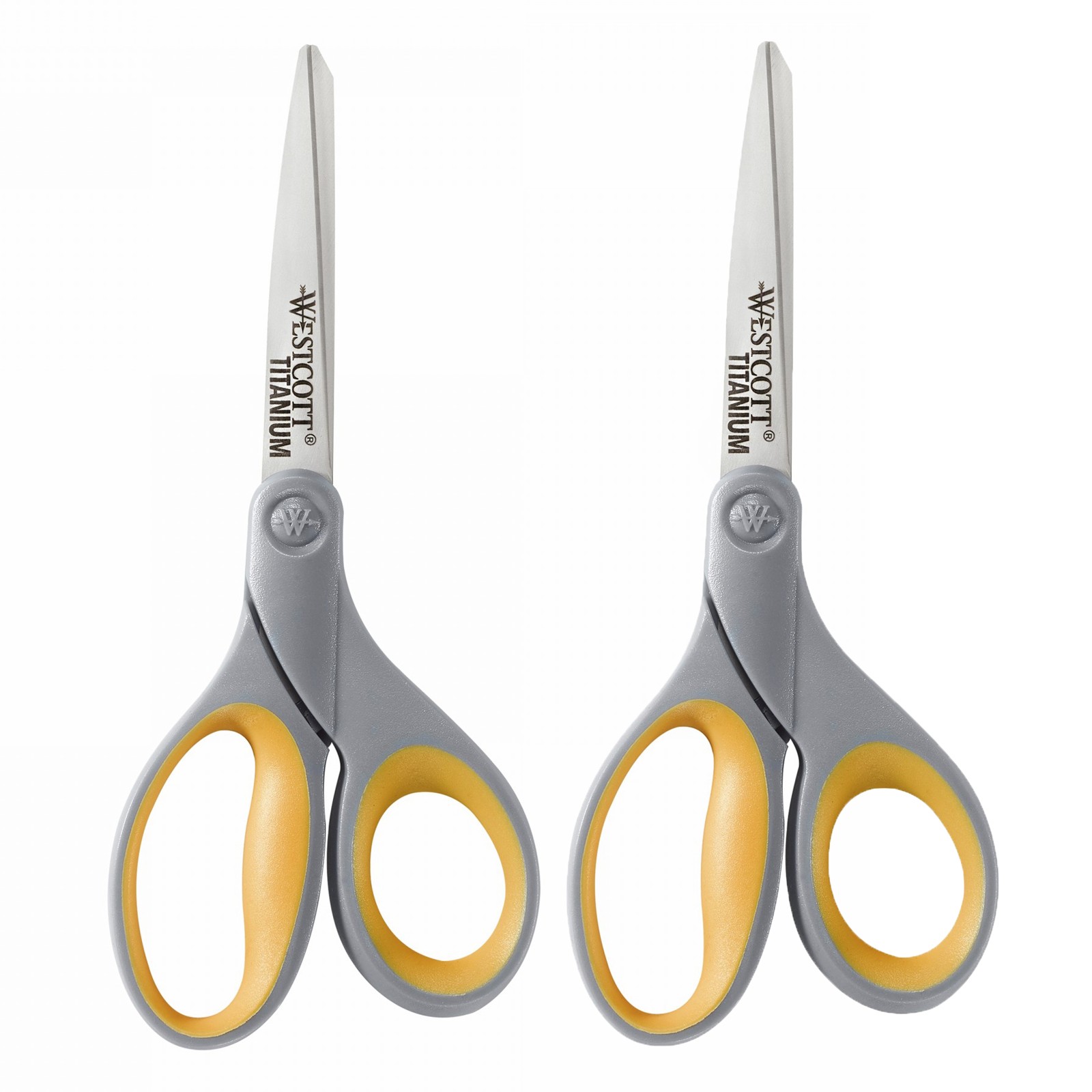 Soft Grip Titanium Bonded Scissors, 8" Straight, Pack of 2