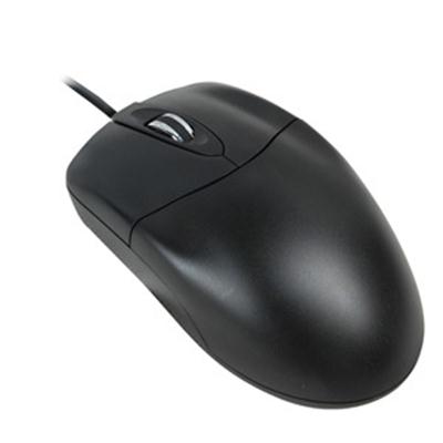 Three-Button Desktop Optical Scroll USB Mouse, USB 2.0, Left/Right Hand Use, Black