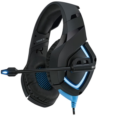 Xtream G1 Stereo Gaming Headphones with Microphone for Console, Binaural, Over the Head, Black/Blue