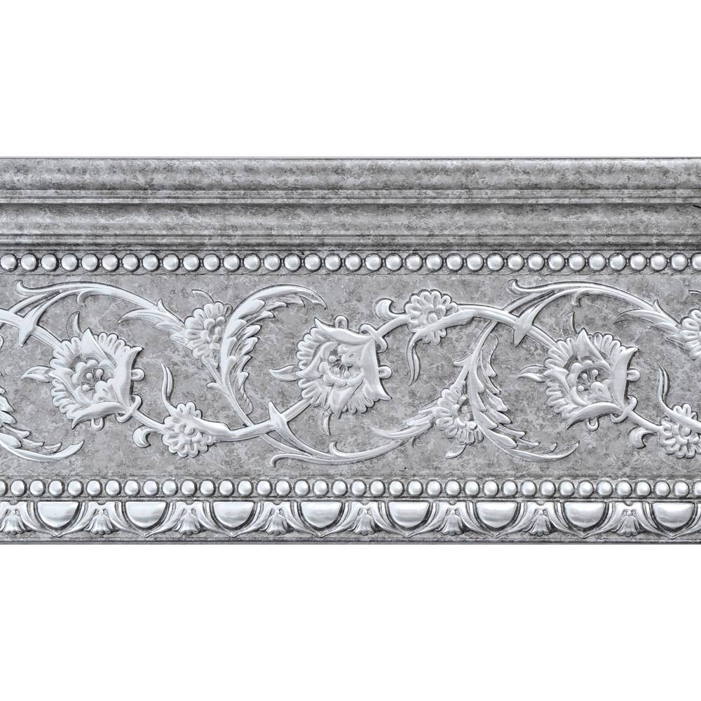Grey and Silver Crown Moulding 94 Inch