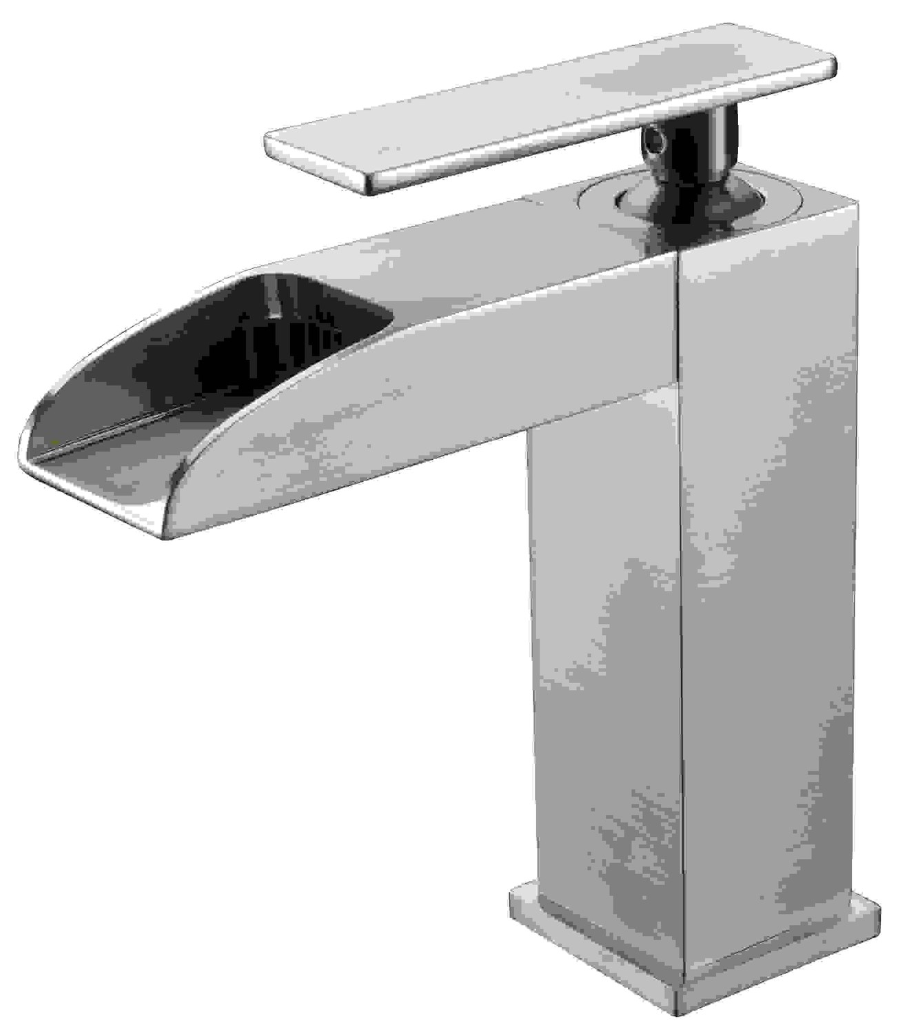 ALFI brand AB1598-BN Brushed Nickel Single Hole Waterfall Bathroom Faucet