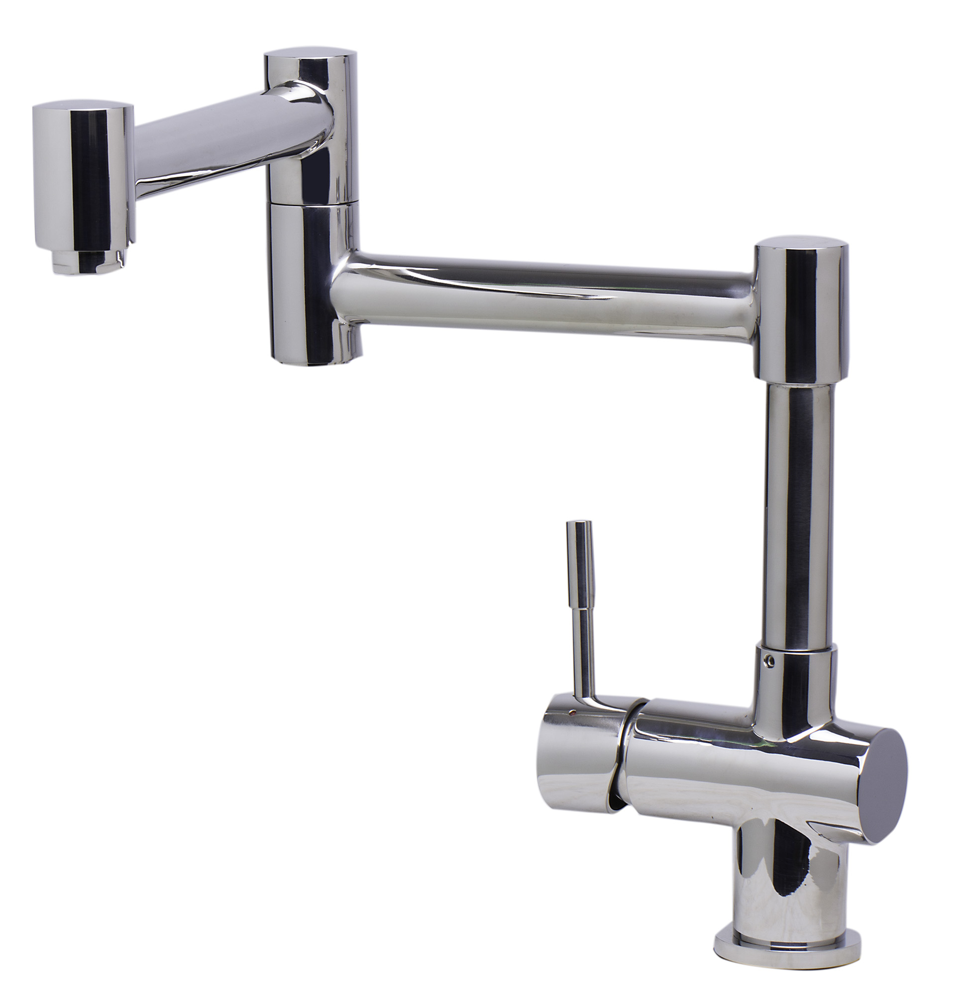 ALFI brand AB2038-PSS Solid Polished Stainless Steel Retractable Single Hole Kitchen Faucet