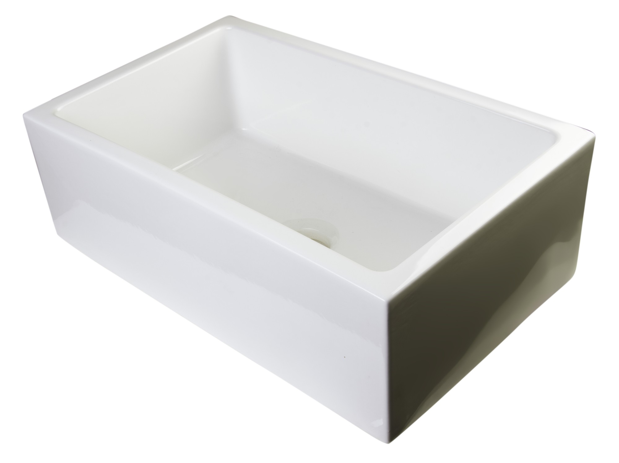 ALFI brand AB3018SB-B 30" Biscuit Smooth Apron Thick Wall Fireclay Single Bowl Farm Sink