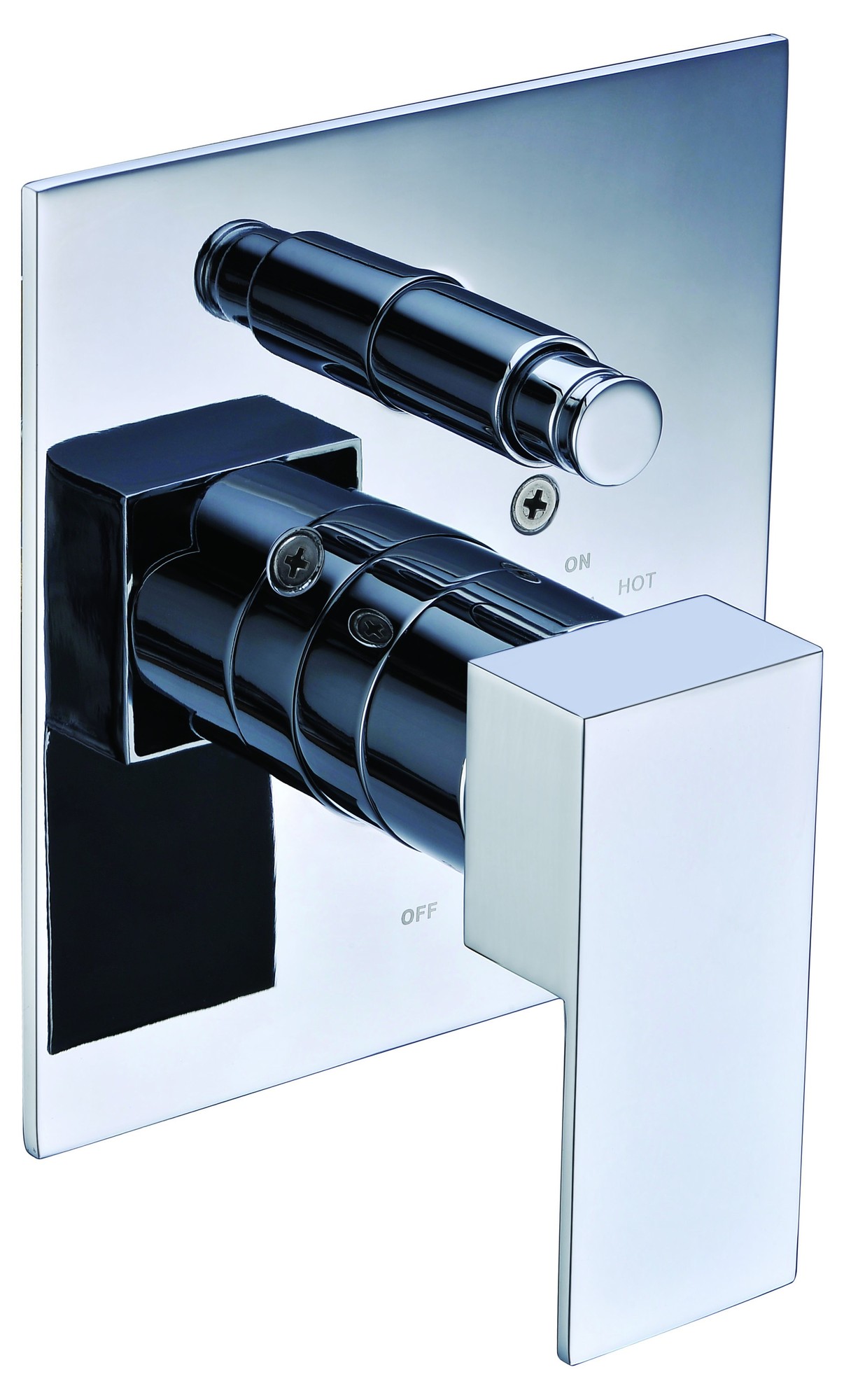 ALFI brand AB6801-PC Polished Chrome Modern Square Pressure Balanced Shower Mixer with Diverter