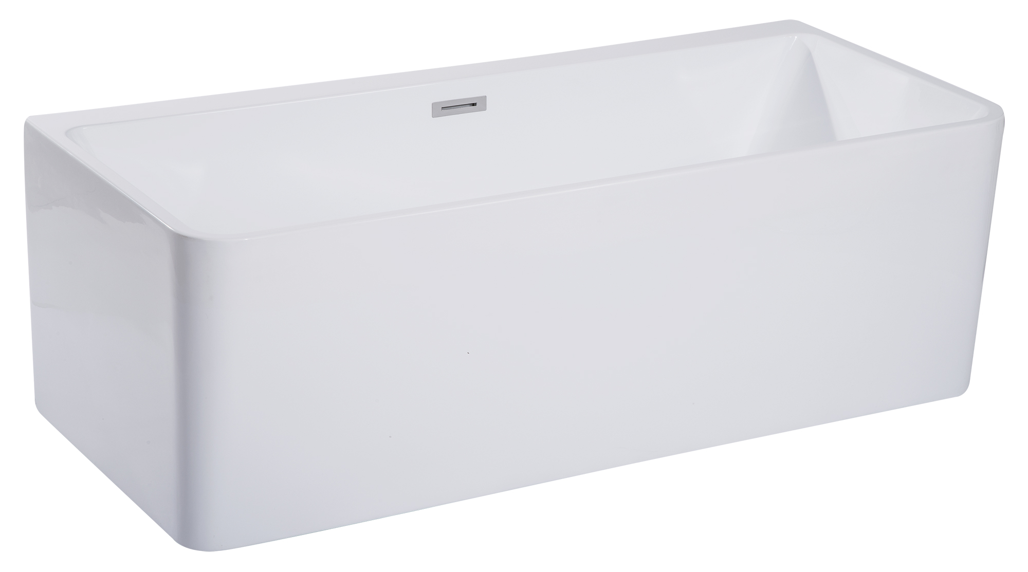 ALFI brand AB8859 67 inch White Rectangular Acrylic Free Standing Soaking Bathtub