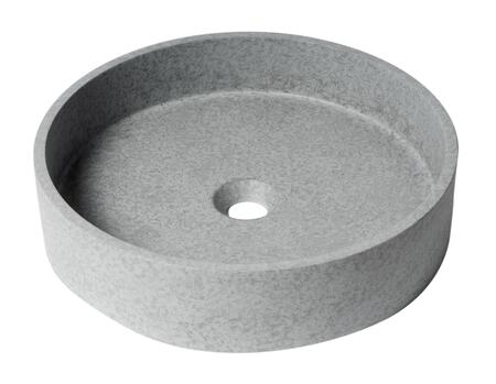 ALFI brand ABCO17R 17" Round Solid Concrete Gray Matte Above Mount Bathroom Sink