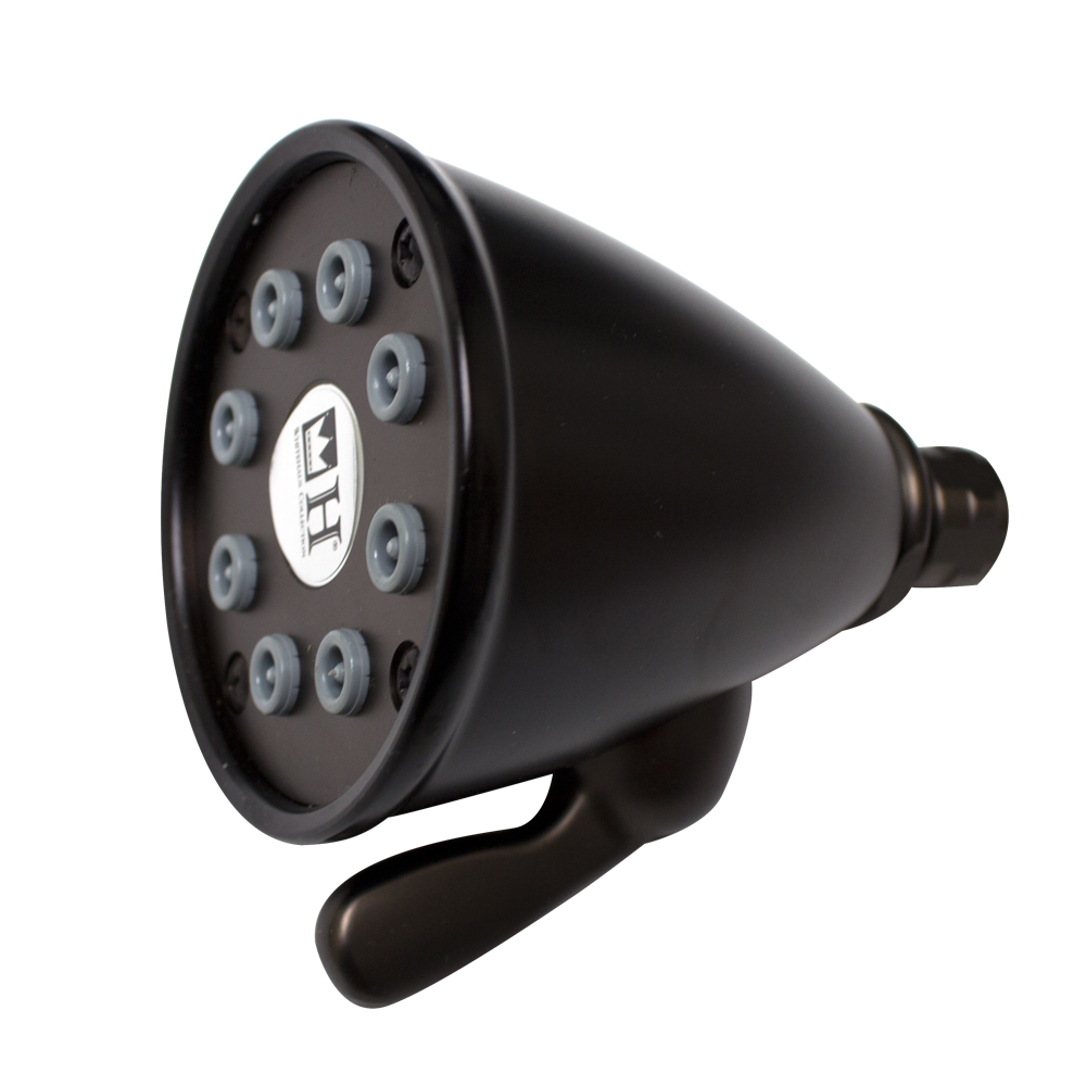 Showerhaus Round Showerhead with 8 Spray Jets - Solid Brass Construction with Adjustable Ball Joint