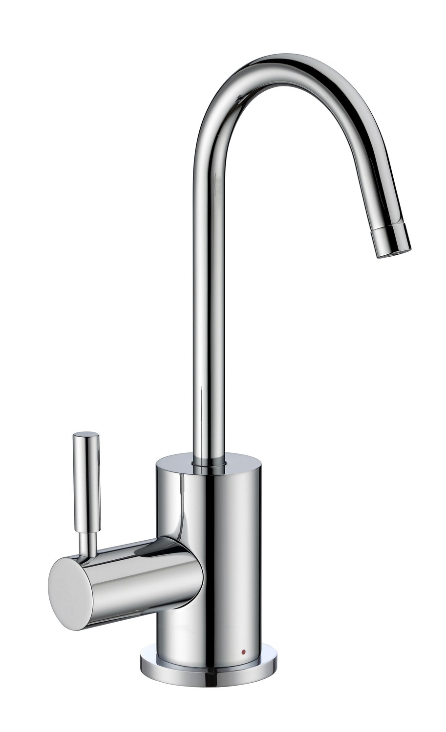 Point of Use Instant Hot Water Faucet with Contemporary Spout and Self Closing Handle