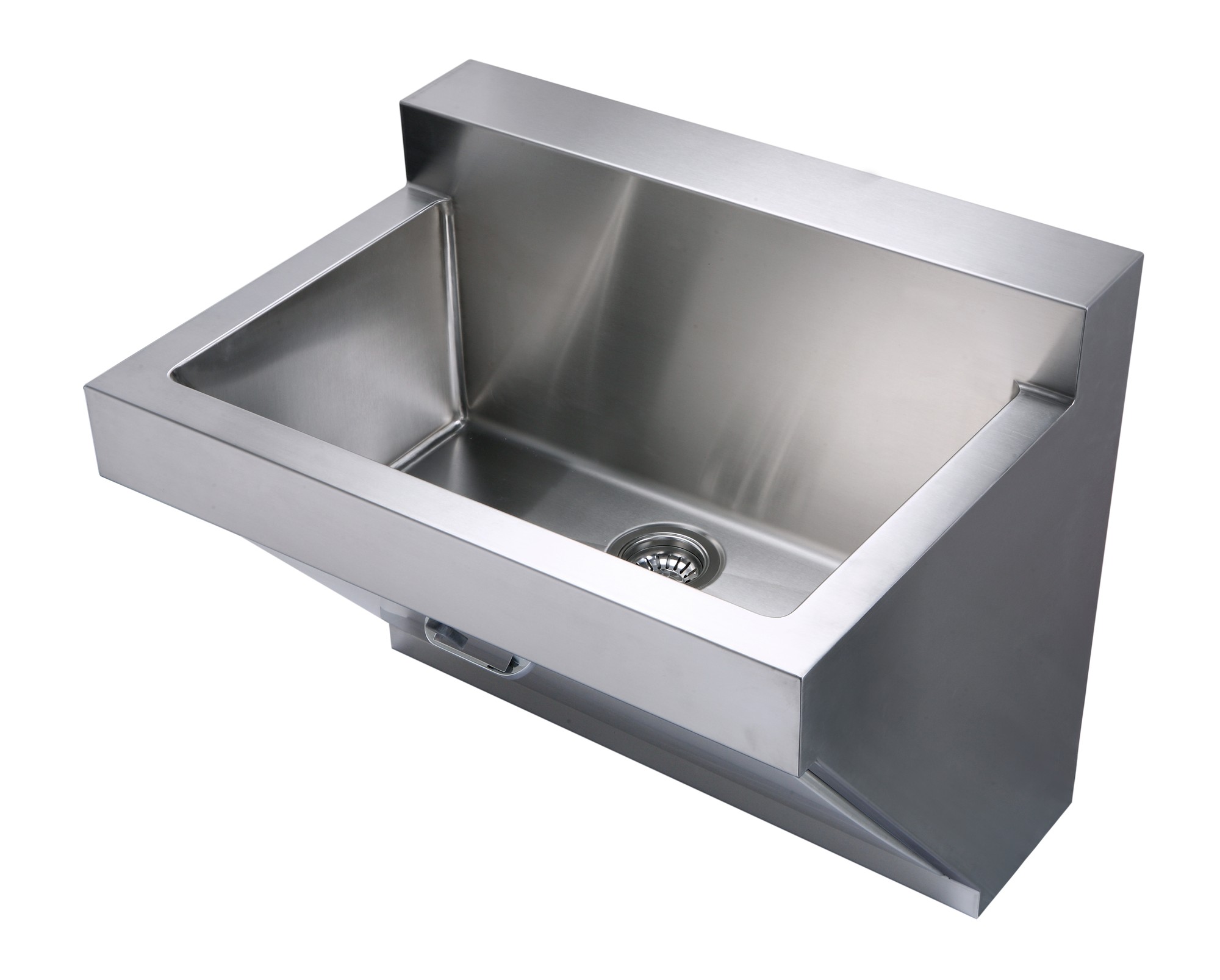 Noah's Collection Brushed Stainless Steel Commercial Single Bowl Wall Mount Utility Sink