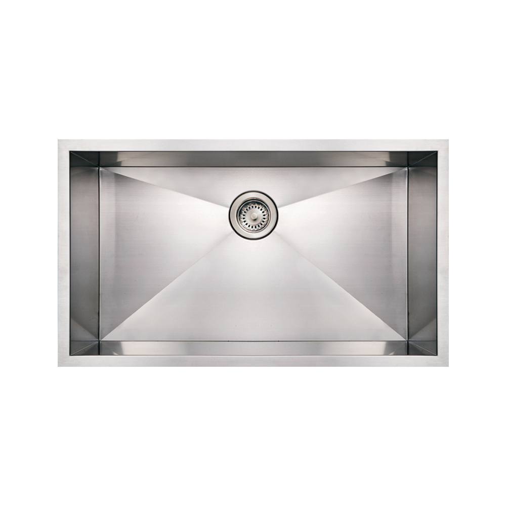 Noah's Collection Brushed Stainless Steel Commercial Single Bowl Undermount Sink