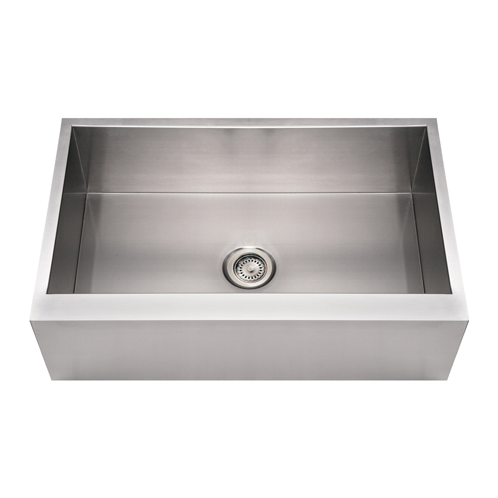 Noah's Collection Brushed Stainless Steel Commercial Single Bowl Front Apron Sink