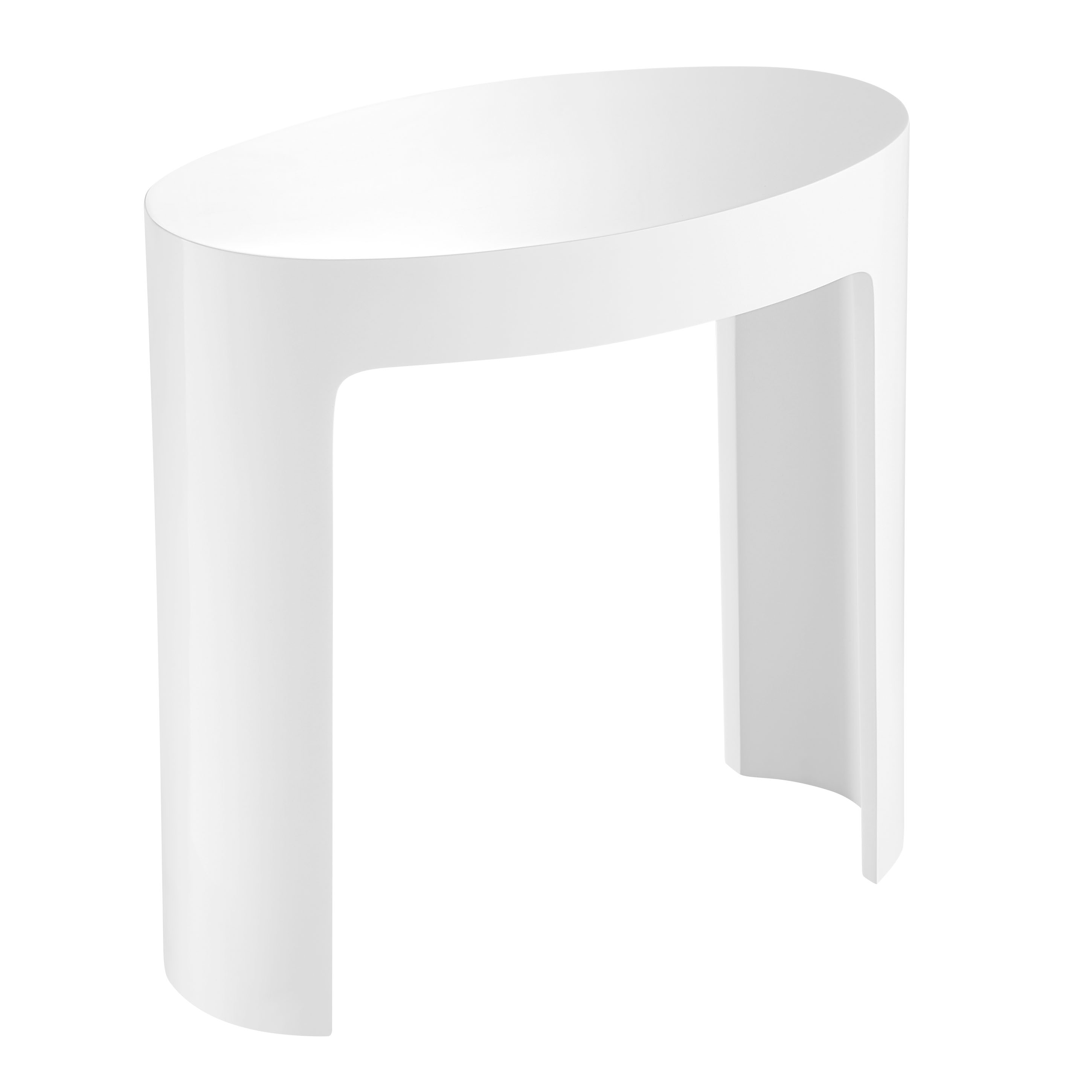 ALFI brand ABST66 White Matte Solid Surface Resin Bathroom / Shower Stool