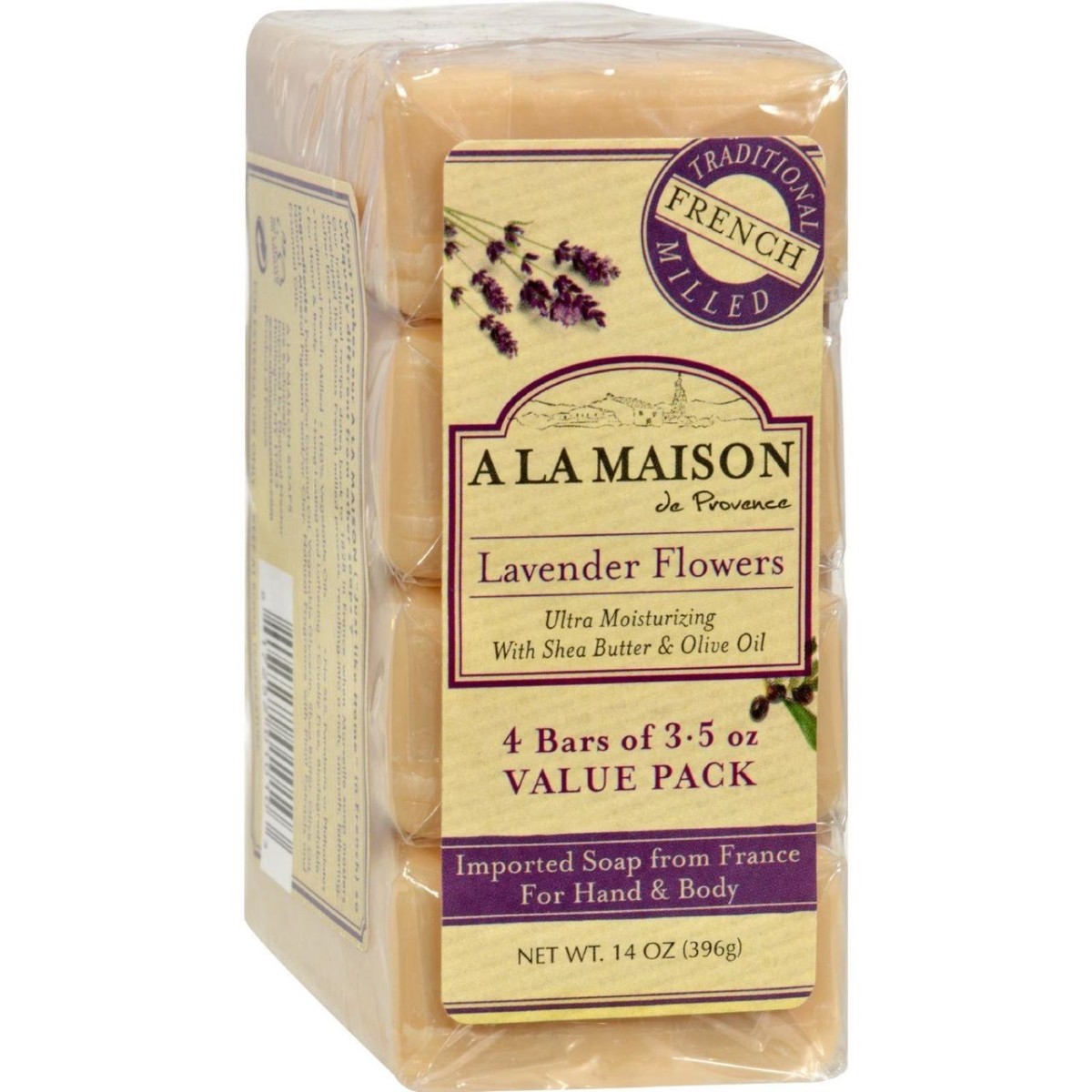 A La Maison Bar Soap Lavender Flower Value (4 Pack)