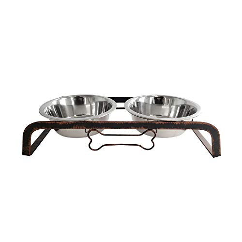 American Pet 38 Elevated Rustic Dog Feeders