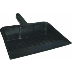 480-7 12 In. Black Plastic Dustpan