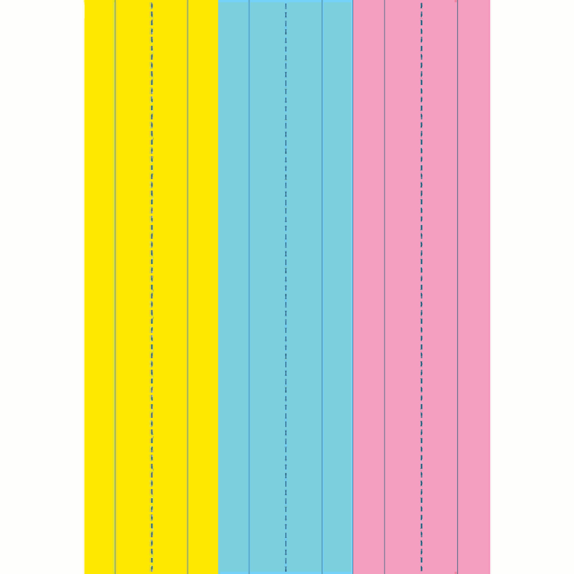 Die-Cut Magnetic Pink/Blue/Yellow Sentence Strips, 2.75" x 11", Pack of 3