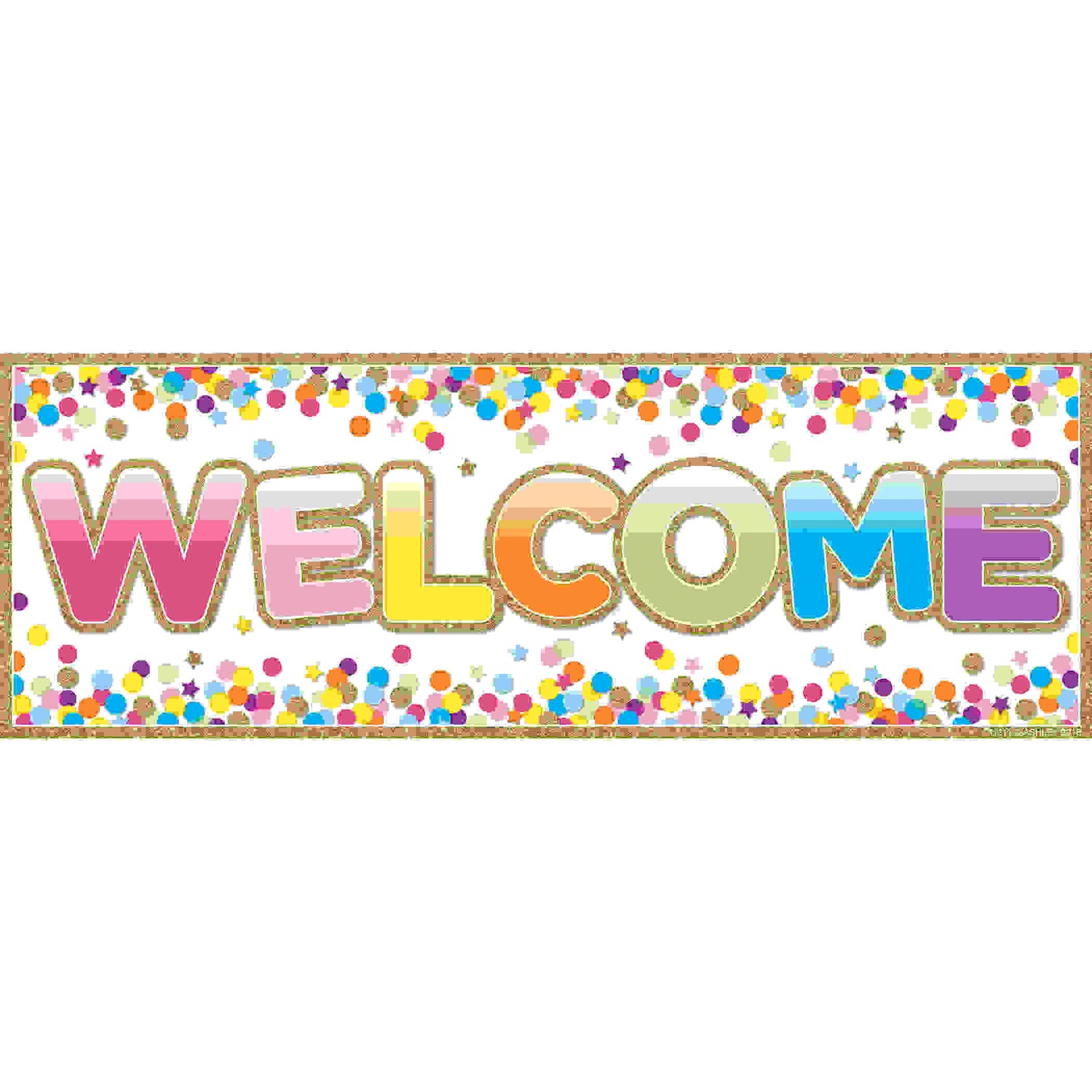 Magnetic Welcome Banners, 6" x 17", Confetti