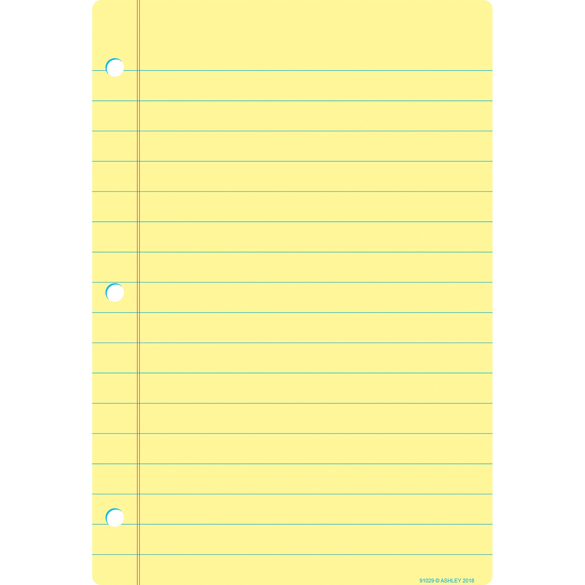 Smart Poly Chart, 13" x 19", Light Yellow Notebook Paper