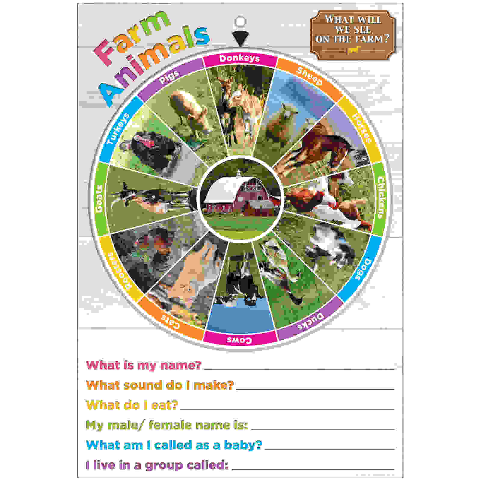 Smart Poly Smart Wheel, Farm Animals