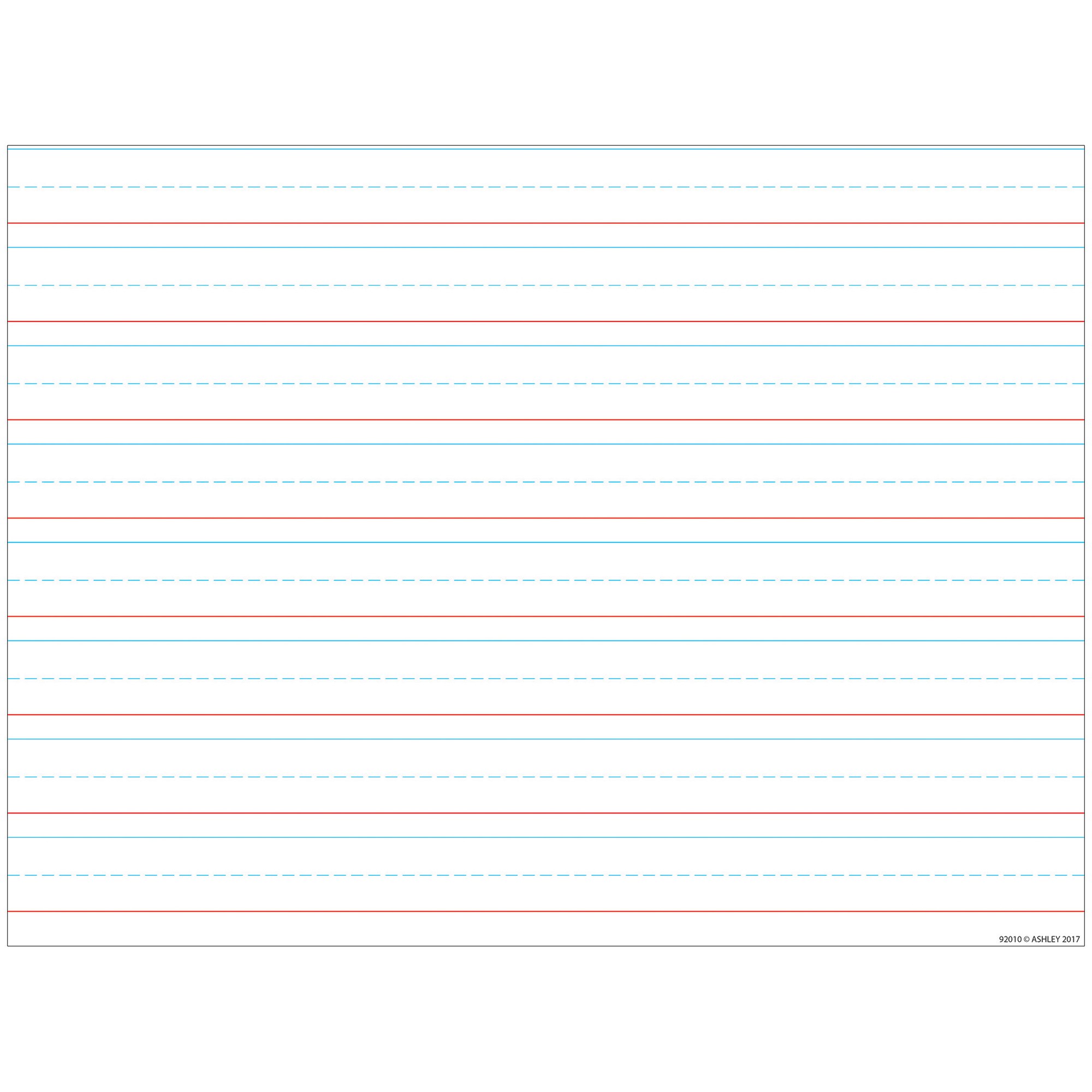 Smart Poly Handwriting Chart Tablet Lined 3/4", Dry-Erase Surface, 17" x 22"