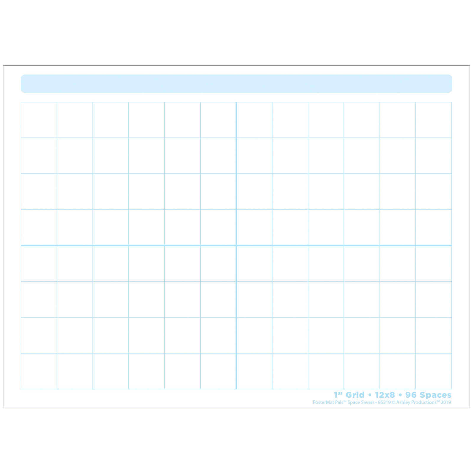 Smart Poly Single Sided PosterMat Pals Space Savers, 1" Grid Blocks, 13" x 9.5"