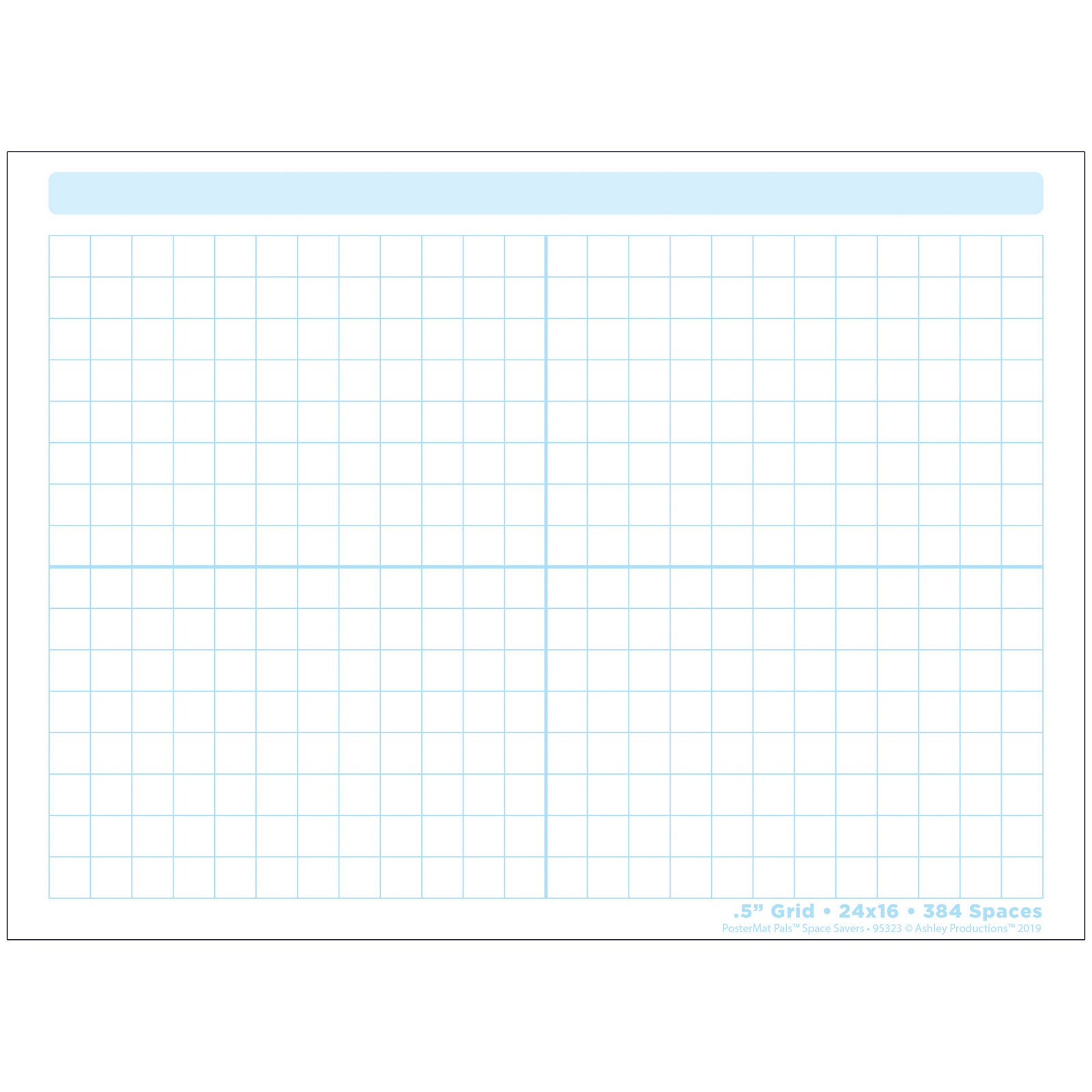 Smart Poly Single Sided PosterMat Pals Space Savers, 1/2" Grid Blocks, 468 Blocks, 13" x 9.5"