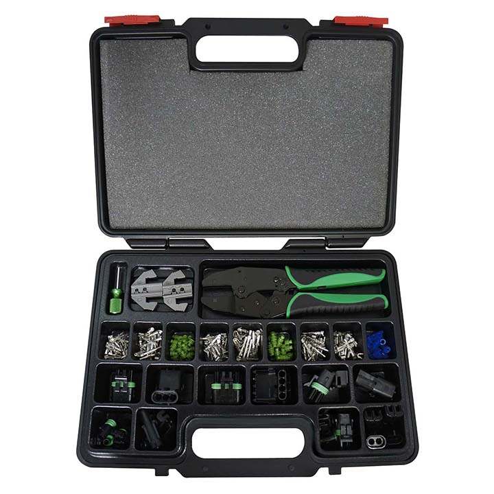 Astro 9478 Weather Pack Changeable Ratcheting Crimping Tool & Accessory Set 220 Piece