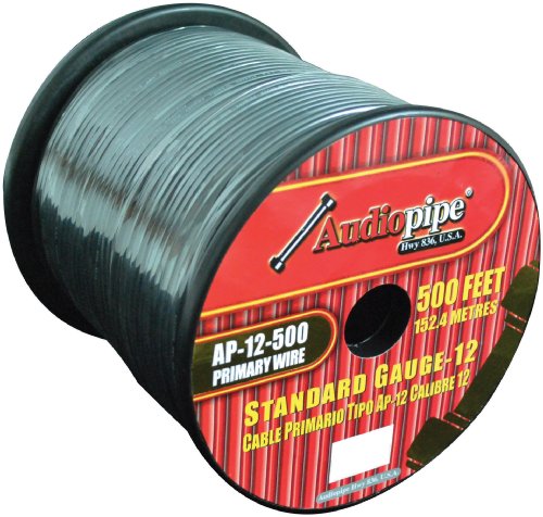 Audiopipe 12 Gauge 500Ft Primary Wire Black