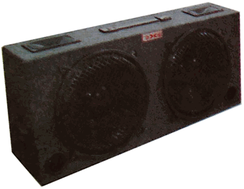 WOOFER BOX DUAL 12" XXX 2-WAY LOADED ANGLE STYLE; 500WATTS