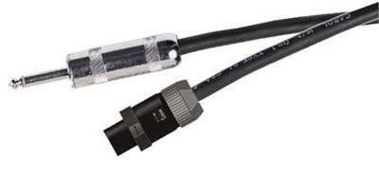 Studio Z Speakon Plug to 1/4" Male DJ Speaker Cable - 25 Feet