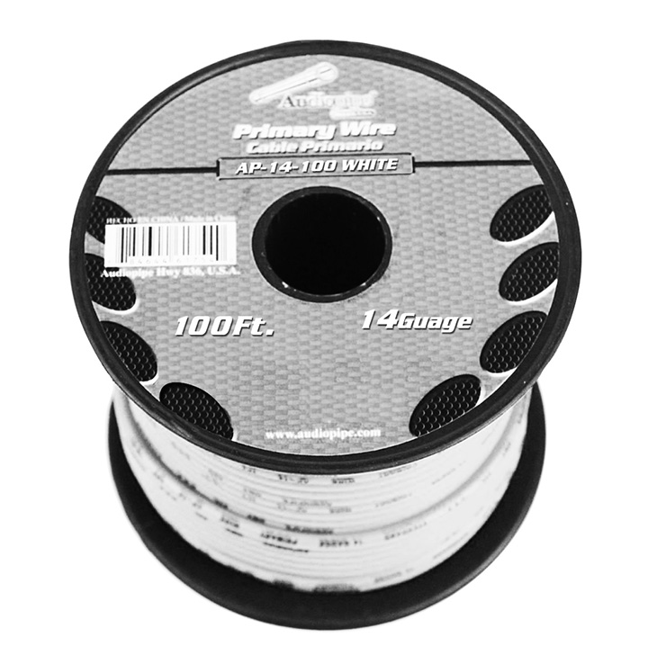 Audiopipe 14 Gauge 100Ft Primary Wire white