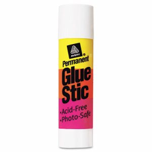 Permanent Glue Stics, White Application, 0.26 oz, Stick