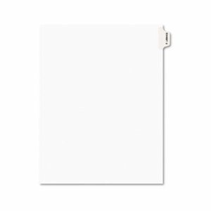 Avery-Style Preprinted Legal Side Tab Divider, Exhibit U, Letter, White, 25/Pack