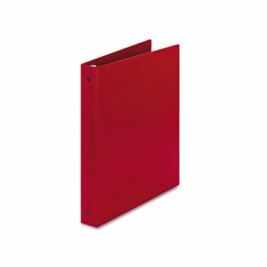 Economy Non-View Binder with Round Rings, 11 x 8 1/2, 1" Capacity, Red