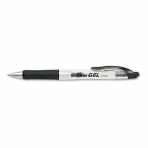 eGEL Retractable Gel Pen, Roller Ball, Black Ink, Medium