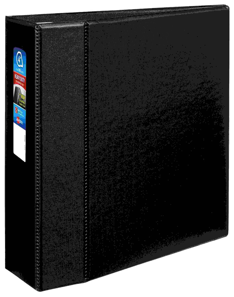 Heavy-Duty Binder with One Touch EZD Rings, 11 x 8 1/2, 4" Capacity, Black