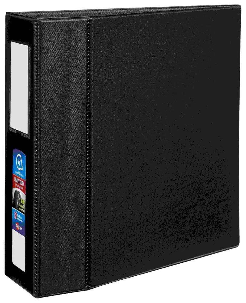 Heavy-Duty Binder with One Touch EZD Rings, 11 x 8 1/2, 4" Capacity, Black