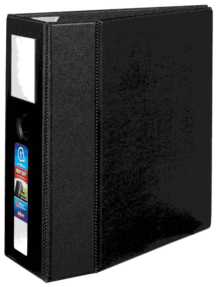 Heavy-Duty Binder with One Touch EZD Rings, 11 x 8 1/2, 5" Capacity, Black