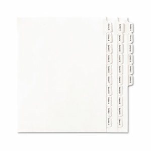 Allstate-Style Legal Exhibit Index Dividers, 25-Tab, Exhibit A-Z, Letter, White