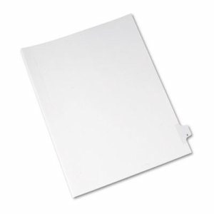 Allstate-Style Legal Exhibit Side Tab Divider, Title: X, Letter, White, 25/Pack