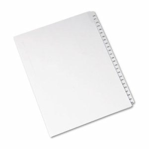 Allstate-Style Legal Exhibit Side Tab Dividers, 25-Tab, 276-300, Letter, White
