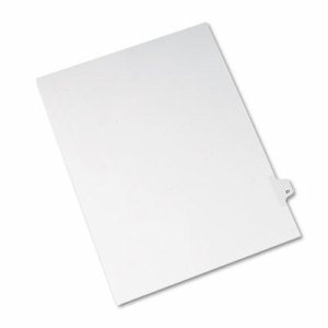 Allstate-Style Legal Exhibit Side Tab Divider, Title: 21, Letter, White, 25/Pack