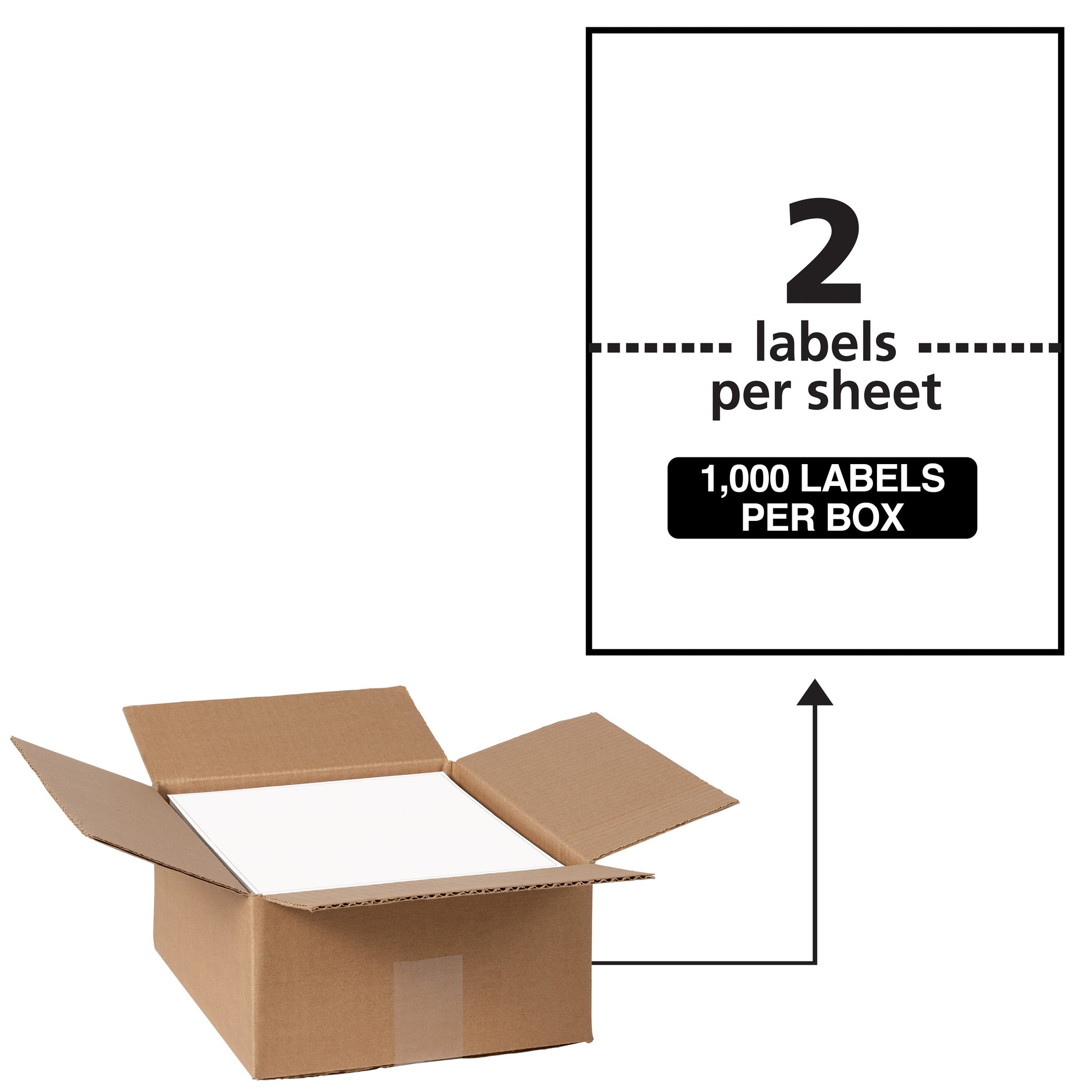 WeatherProof Durable Mailing Labels w/TrueBlock Technology, 5.5x8.5, White, 1000